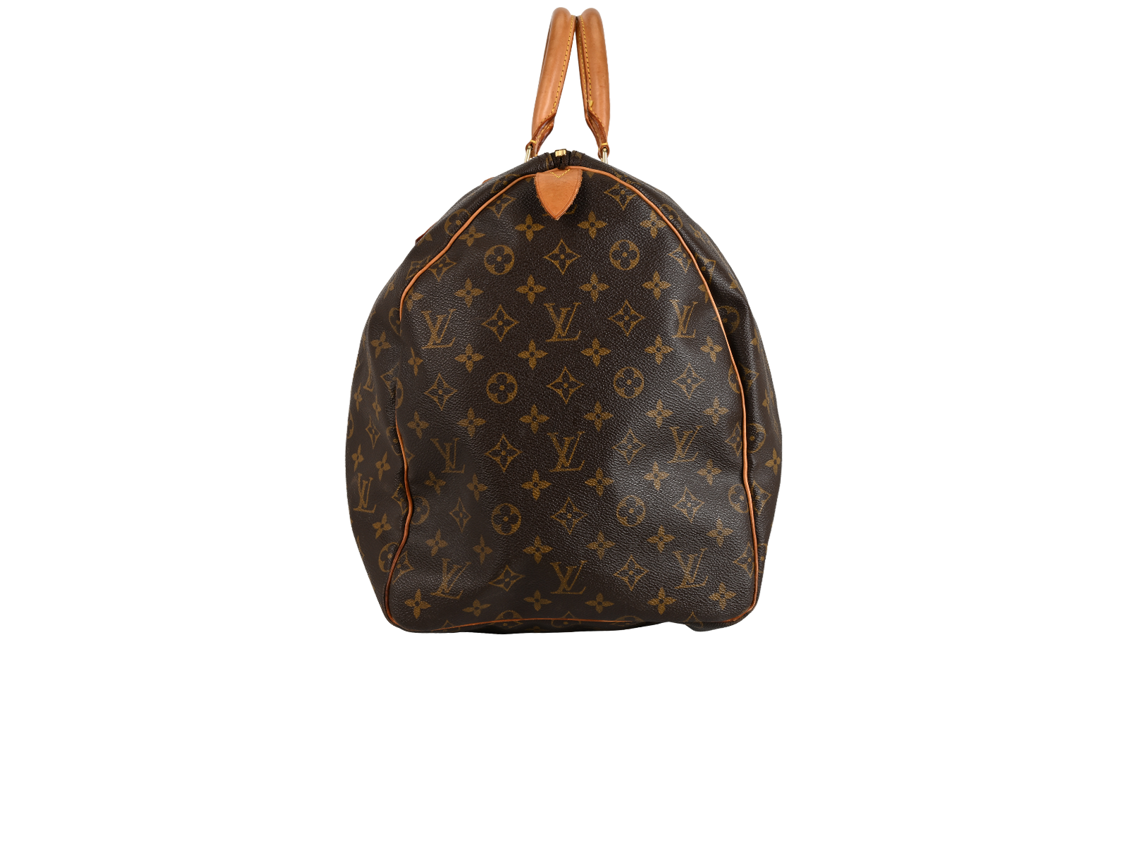 Keepall 55, &pound;795, Handbags, Brown, Canvas/Leather, Side view